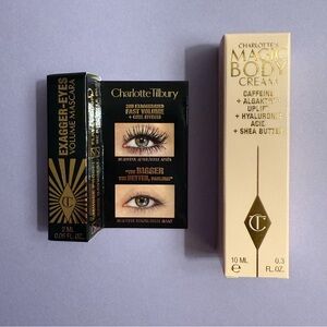 CHARLOTTE TILBURY EXAGGER-EYES Volume Mascara + Magic Body Cream - NIB